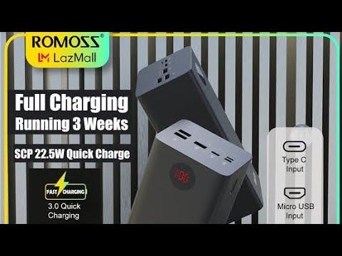 Unboxing Romoss PEA60 60000mah Powerbank || Lazada смотреть онлайн