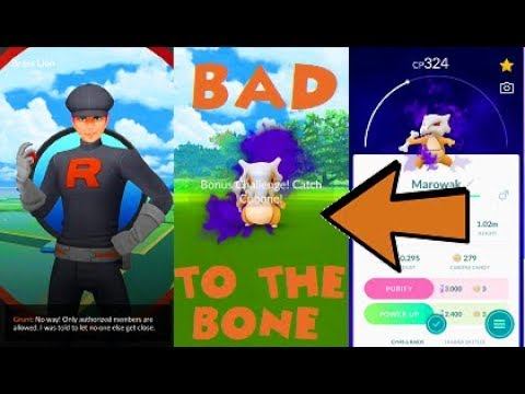 Pokemon Go Shadow Cubone Catch & Marowak Evolution смотреть онлайн