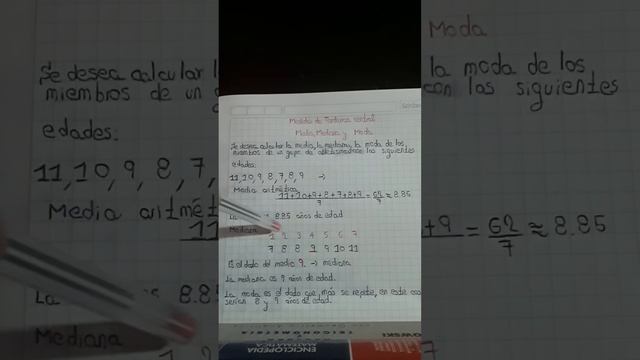 Medidas de tendencia central (media, mediana y moda) смотреть онлайн