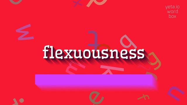 FLEXUOUSNESS - HOW TO PRONOUNCE IT? смотреть онлайн