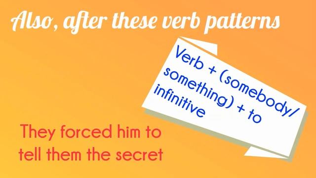 Infinitives/ing Form