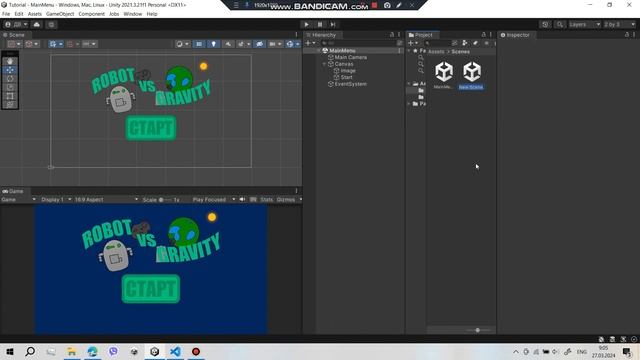 Как создать главное меню в Unity - туториал смотреть онлайн
