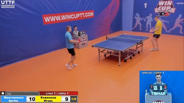Максименко Артём 3-0 Коженков Игорь Турнир Восток 4 WINCUP 20.05.21 Прямая трансляция Зал1 смотреть онлайн