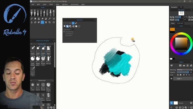 Rebelle 4 Tutorials: Selection Tool, Transform Tool смотреть онлайн
