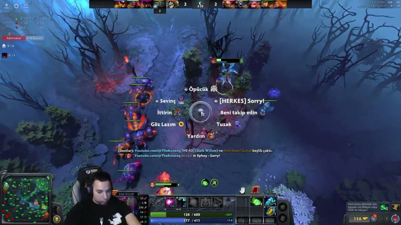 Dota 2 - 1 v 5 Dark Willow смотреть онлайн