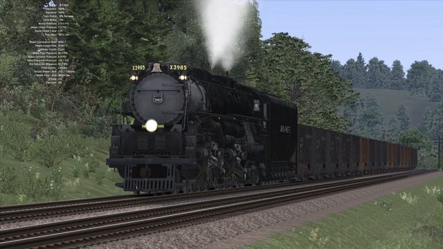 Train Sim Classic Smokebox Union Pacific Challenger 3985 Stalls On Jamisonville Hill w/ Coal Train смотреть онлайн
