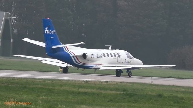 Cessna 550 Citation "PH-LAB" NLR/TU-Delft departure Leeuwarden AB (EHLW) смотреть онлайн