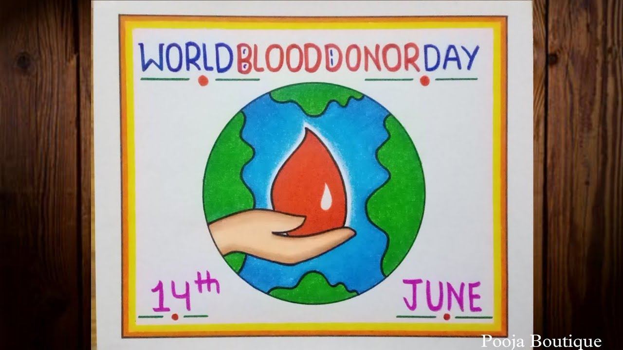 World Blood Donor Day Drawing / World Blood Donor Day Poster Drawing / Blood Donate Drawing смотреть онлайн