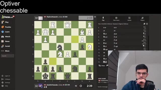 Anish playing chess ft. Kramnik, Hong смотреть онлайн