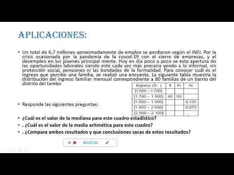 MEDIANA PARA DATOS AGRUPADOS SEMANA 20 3ERO смотреть онлайн