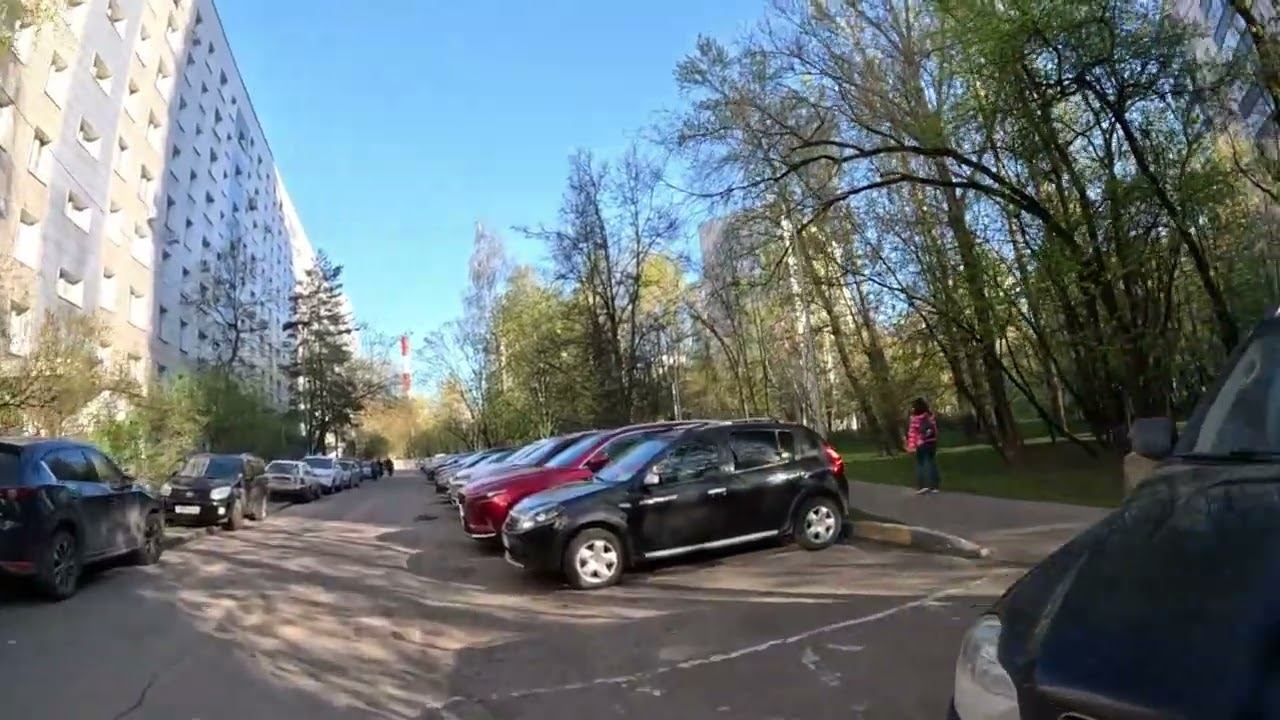 Вот так выглядит утро в районе КУНЦЕВО города Москвы. Россияне спешат на работу! смотреть онлайн