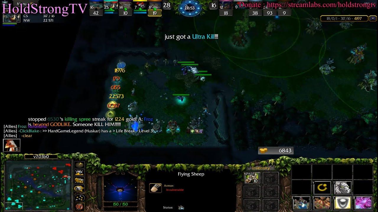 DOTA 1 Huksar Sacred Warrior Beyond GODLIKE #13 + ULTRA KILL смотреть онлайн