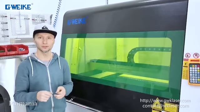 Romania Customer With Gweike LF1390 Fiber Laser Machine 2500W смотреть онлайн