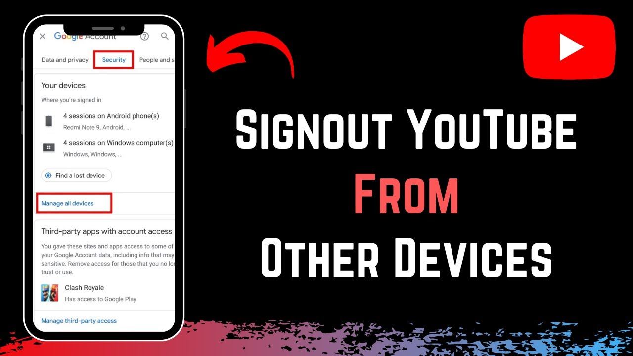 How to Sign Out YouTube Account from Other Devices ! смотреть онлайн