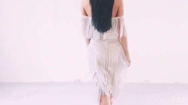 Sexy Off Shoulder Striped Glitter Tassel Party Dress смотреть онлайн