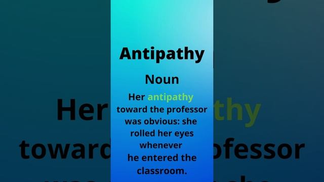 SAT Prep Vocabulary - Antipathy Noun смотреть онлайн