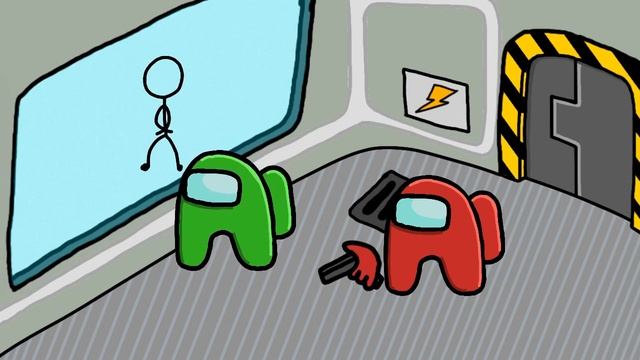 Among Us but with Henry Stickman distraction dance смотреть онлайн