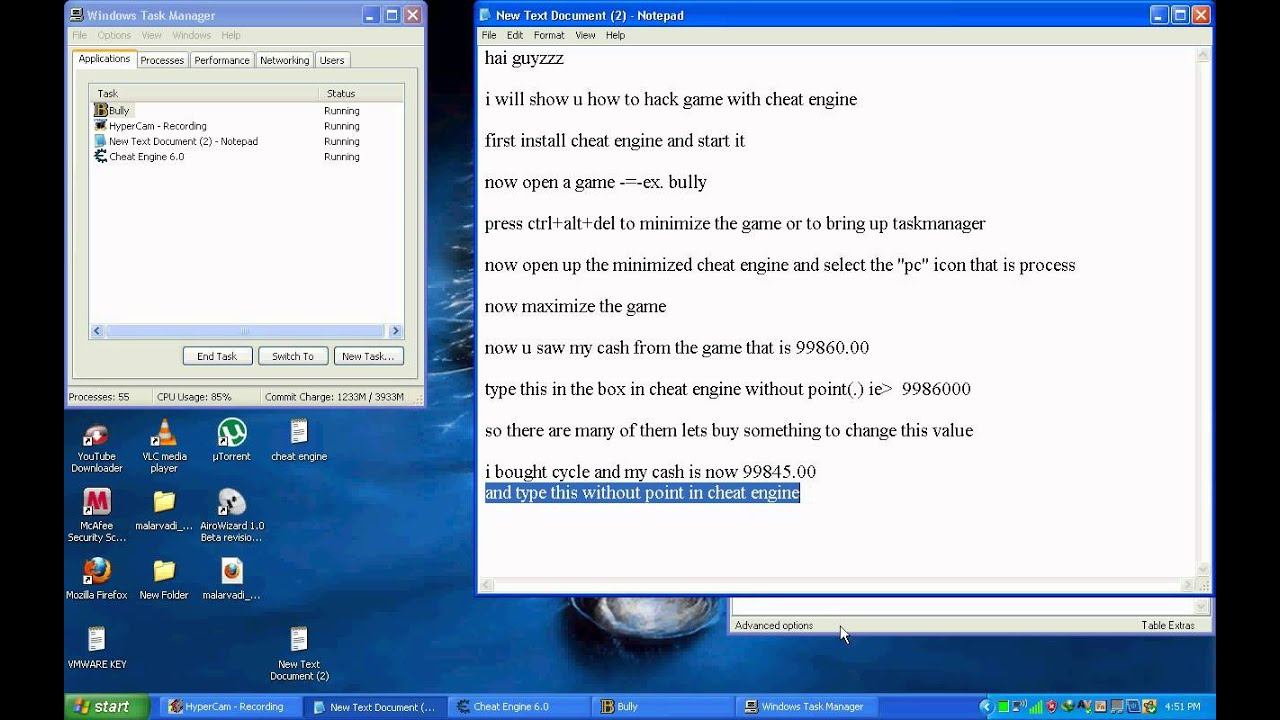 Cheat engine--Bully cash Cheating смотреть онлайн