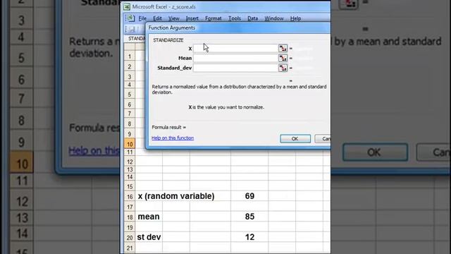 Standardized Score in Excel смотреть онлайн