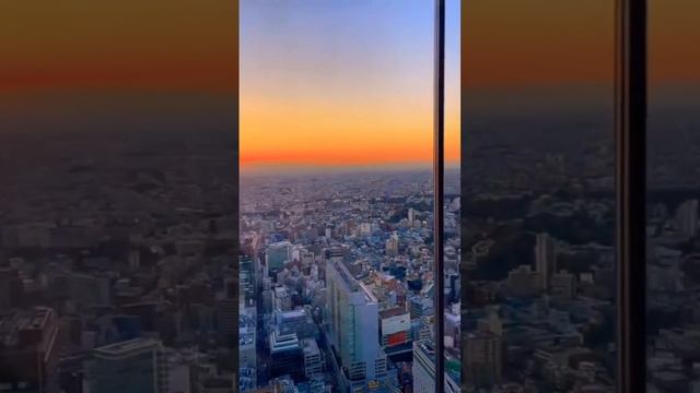 🌎Япония.Прекрасный вид на токийский закат😍 смотреть онлайн