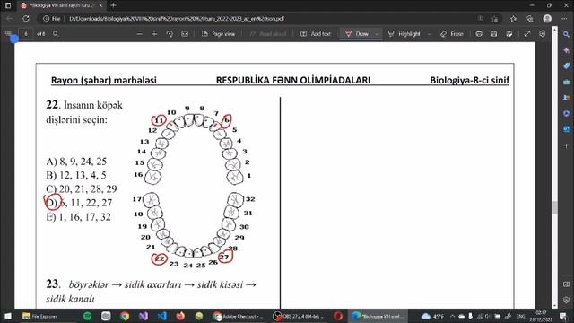 BİOLOGİYA RFO 2022-23 I tur / 8-9-cu siniflər смотреть онлайн