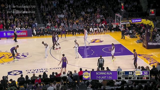 LAKERS 10-0 RUN IN 2 MINUTES TO END THE 3RD смотреть онлайн