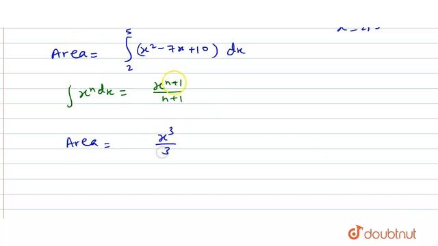 The area bounded by the parabola `y=x^2-7x+10` and X-axis смотреть онлайн