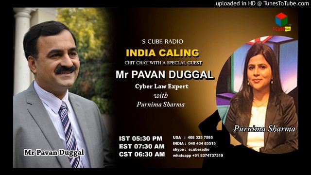 Mr Pavan Duggal | Cyber Law Expert | Purnima Sharma | S Cube Radio смотреть онлайн