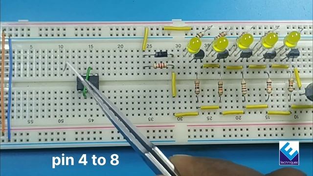 LED Chaser Circuit ( Sequential LED Indicator using BC 547 & NE 555) смотреть онлайн