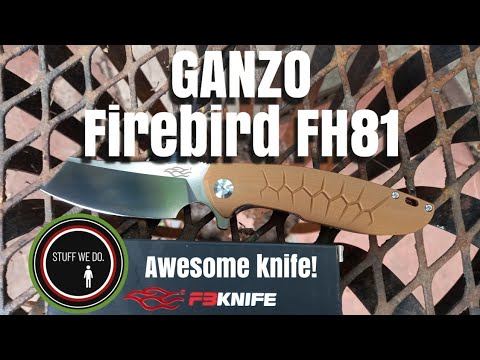 GANZO Firebird FH81-BK Pocket Folding Knife D2 Steel Blade G10 Handle. Review video. смотреть онлайн