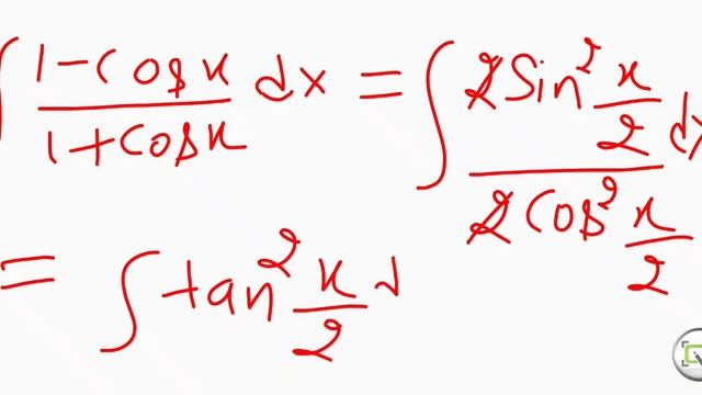 integrate (1-cosx)/ 1+cosx смотреть онлайн