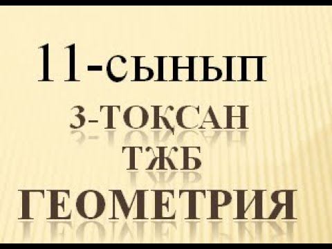 11-сынып Геометрия 3-тоқсан ТЖБ   #бжб  #тжб