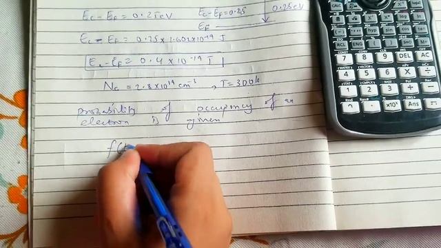 Assume Fermi energy is 0.25eV below The conduction band. The value of Nc for Silicon at T=300K ... смотреть онлайн