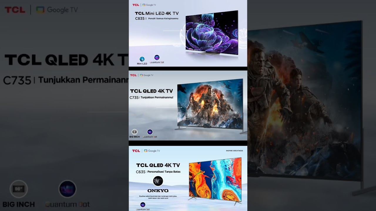TCL MINI LED C835, TCL QLED C735, TCL QLED C635 смотреть онлайн