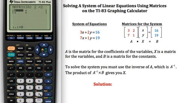 Solving Systems of Linear Equations using Matrices on a TI-83 смотреть онлайн
