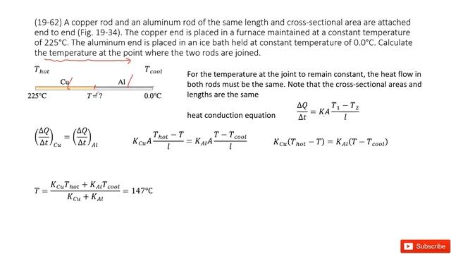 (19-62) A copper rod and an aluminum rod of the same length and cross-sectional area are attached e смотреть онлайн