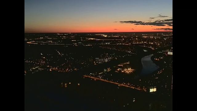 Москва. вечерняя панорама с крыши небоскрёба! смотреть онлайн