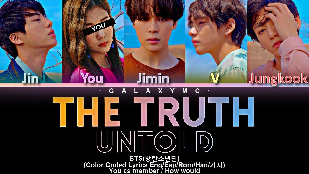 BTS(방탄소년단) '전하지 못한 진심(The Truth Untold)' feat.Steve Aoki (Color Coded Lyrics) (5 Members ver.) смотреть онлайн