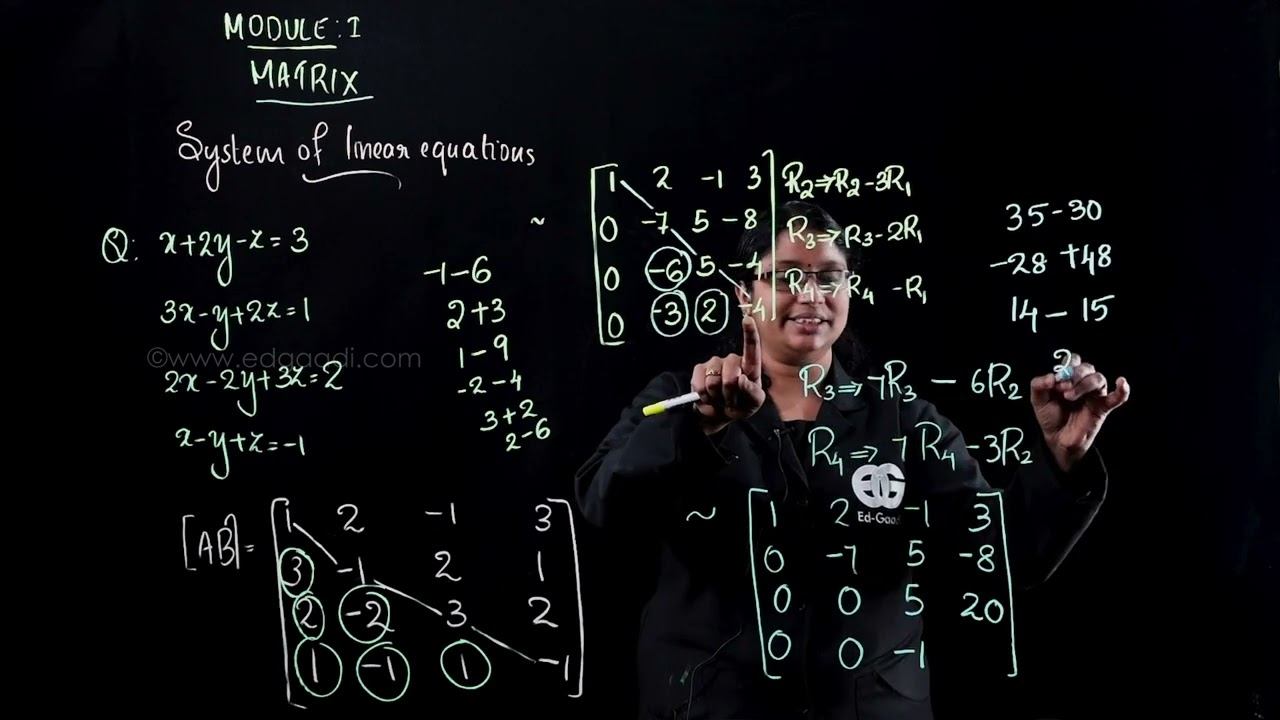 Linear equation systems, Gauss elimination | Module 1 | Calculus | MAT101 | KTU 2019 Scheme смотреть онлайн