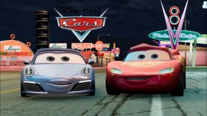 The Neon Lights Turn On At Radiator Springs | Cars Movie Remake | BeamNG.Drive Movie