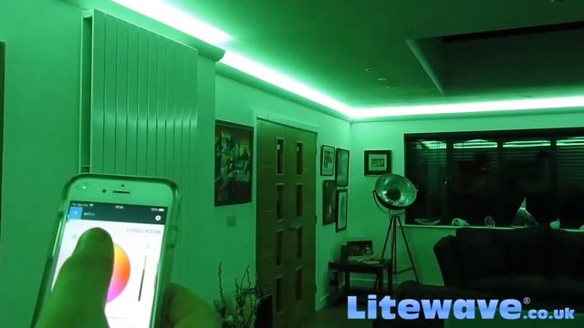 Professional 60 LED per Metre LED Strip Light in living room setting the colour смотреть онлайн