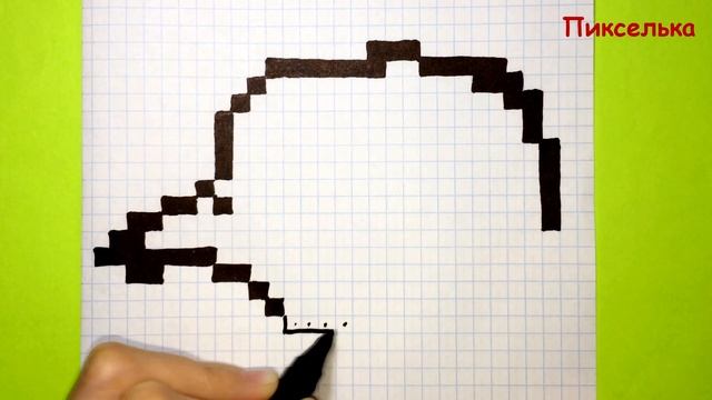 Как Рисовать Крутую Кепку по Клеточкам ♥ Рисунки по Клеточкам #pixelart