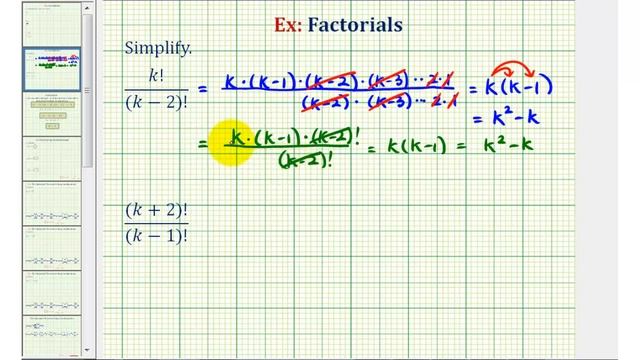 Ex 2: Simplify Expressions with Factorials Containing Variables смотреть онлайн