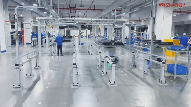 Intelligent AMR helps efficient handling of battery pack assembly line in new energy vehicle factor смотреть онлайн