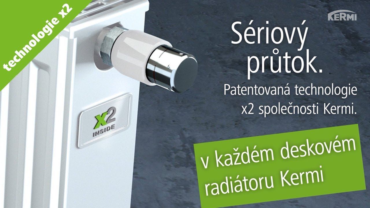 Deskový radiátor Kermi therm-x2 – sériový průtok смотреть онлайн