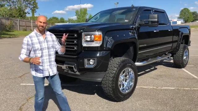 LIFTED 2015 GMC Sierra 2500 SLT DURAMAX 4x4! on Chrome 20x12 FUEL Mavericks and 37" Mickys! смотреть онлайн