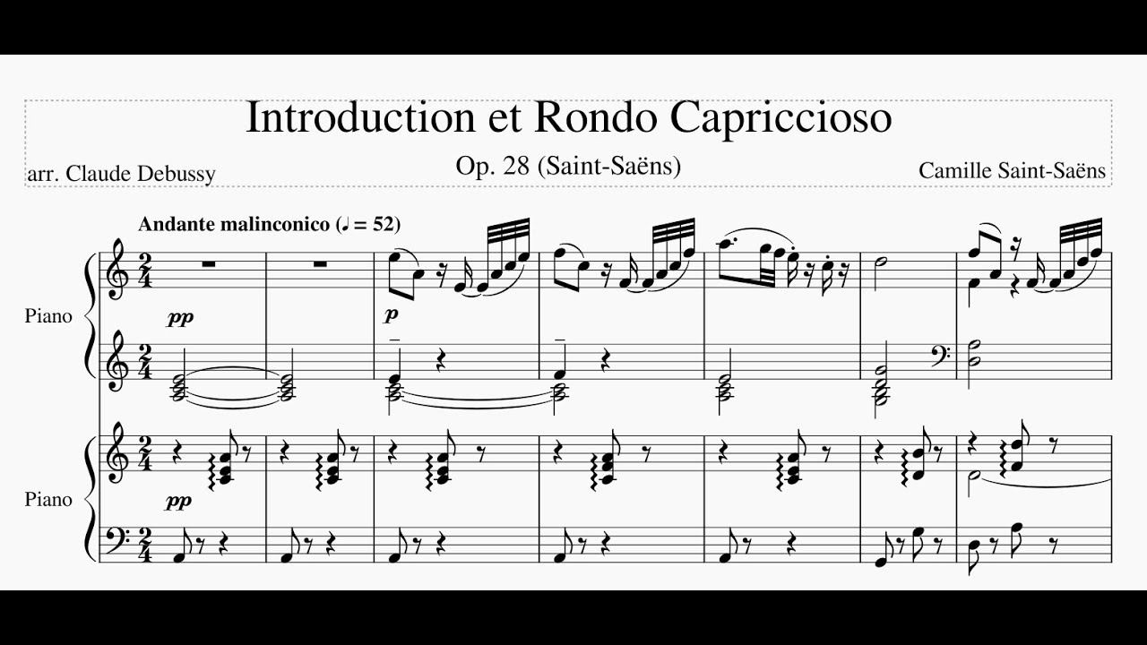 Saint-Saëns, Introduction et rondo capriccioso, Op.28 for 2 Pianos, arr. C. Debussy смотреть онлайн