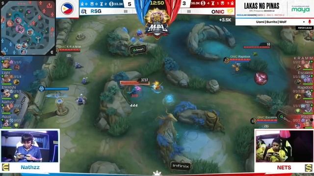 RSG PH vs Onic Match 1 MPL PH S12 Week 1 Tetra D. 01 | RSG vs Onic смотреть онлайн