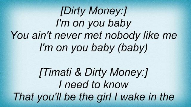 Слова песни Тимати - Dirty Money смотреть онлайн