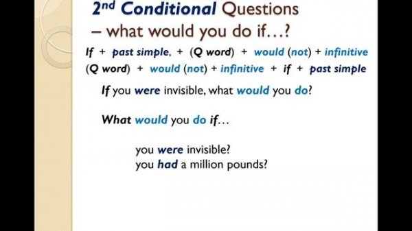 SECOND CONDITIONAL: English Grammar + WISH, IF ONLY & INVERSION (2nd conditional English)